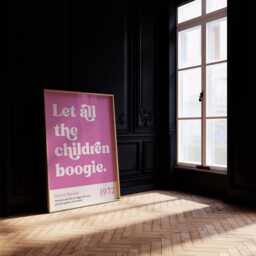 Let All The Children Boogie Gicl??e Print, Light Pink, David Bowie Starman Lyrics, Music Lyric Unframed, A1/A2/A3/A4/A5, Poster - thumbnail 2