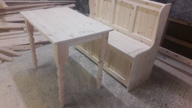 4Ft Monks Bench Plus Table. Any Size Made. Delivery Cost Shown On The 2nd Photo - image 1