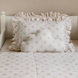 "Muslin Cloud Pillow ""Boho Flowers" - thumbnail 4