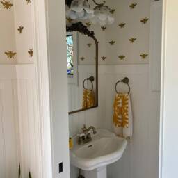 Bee Vinyl Wall Decal- Honey - Gold Metallic- Designer Decor-Home Decor-Bedroom Decor- Decor - thumbnail 2