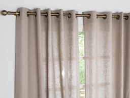 Linen Curtain-Extra Large Curtain-Washed Linen Panel-Linen Panel in Natural - Window Curtain With Grommets - thumbnail 3