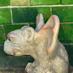 Concrete Baby Gargoyle Statue Stone Gothic Figurine Guardian Garden Sculpture Outdoor Yard Ornament Mythical Decor Gargoyle Lover Gift - thumbnail 4