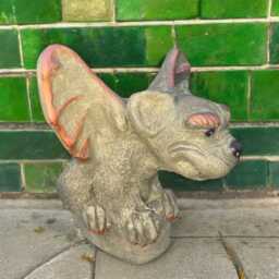 Concrete Baby Gargoyle Statue Stone Gothic Figurine Guardian Garden Sculpture Outdoor Yard Ornament Mythical Decor Gargoyle Lover Gift - thumbnail 2
