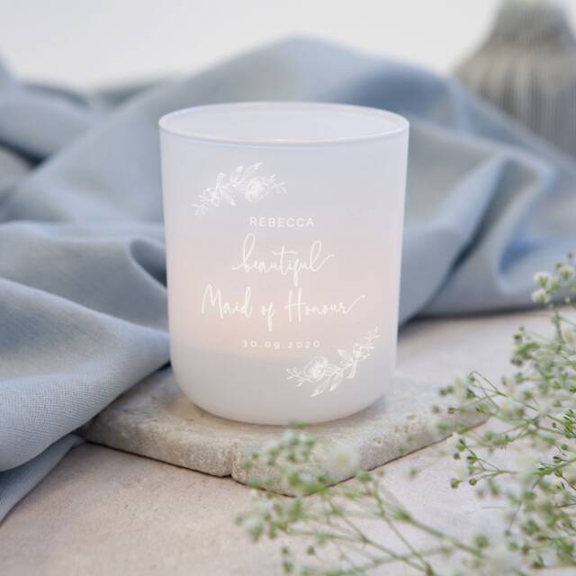 Maid Of Honour Gift Tealight Holder With Candles Tea Light Keepsake - Personalised Gifts - image 1