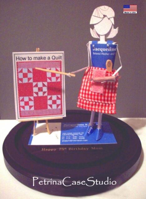 Baking Chef Business Card Sculpture - Baker Quilter Hobby -Any Theme, Hobby, Sport Or Profession - image 1