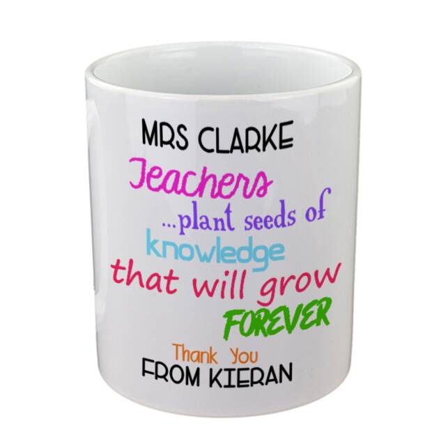 Personalised Teachers Plant Seeds Design Ceramic Pot - image 1