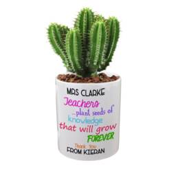 Personalised Teachers Plant Seeds Design Ceramic Pot - thumbnail 2