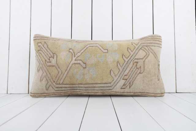 Kilim Lumbar Pillow Cover - 12x24 Inch Vintage Turkish Home Decor - image 1