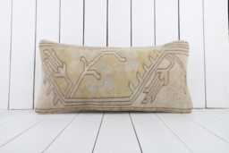Kilim Lumbar Pillow Cover - 12x24 Inch Vintage Turkish Home Decor - thumbnail 1