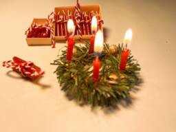 Mini Advent Wreath Gnome Door Christmas Decoration Accessories - thumbnail 1