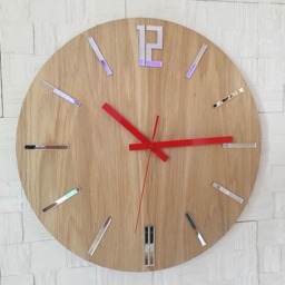 Large Wood Wall Clock Mirror Gift Decor Unique Oak 13, 19 - thumbnail 3