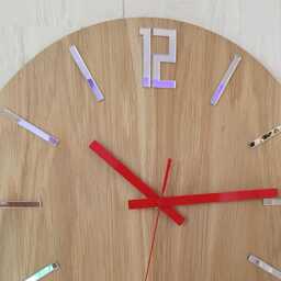 Large Wood Wall Clock Mirror Gift Decor Unique Oak 13, 19 - thumbnail 2