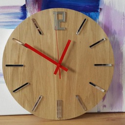 Large Wood Wall Clock Mirror Gift Decor Unique Oak 13, 19 - thumbnail 4