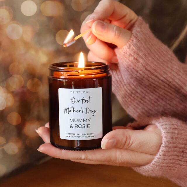First Mother's Day Gift Candle Gift, Set For Mum, Nanny, Grandma, Custom Gift, Scented Candle - image 1
