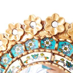 "Peruvian Mirrors ""Turquoise Pink 40cm" - thumbnail 2