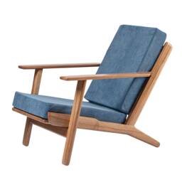"Mid-Century Modern Lounge Chair With Footrest ""Denmark"