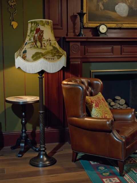 Fox Hunting Fabric Lampshade Handmade in The UK For Floor Standard Lamp Shades, Ceiling Light Pendants - image 1