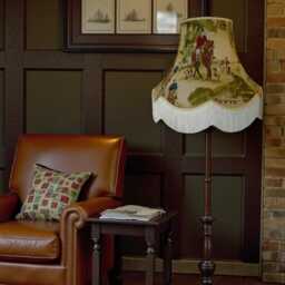 Fox Hunting Fabric Lampshade Handmade in The UK For Floor Standard Lamp Shades, Ceiling Light Pendants - thumbnail 3