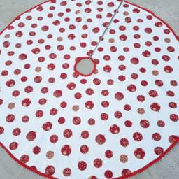 White Christmas Tree Skirt Decor Xmas Holiday Ornament - thumbnail 2