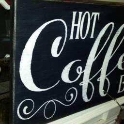 Coffee Bar Sign Distressed Wood Large Wall Hanging Primitive Kitchen Decor Rustic Decoration Wedding Housewarming Gift - thumbnail 3