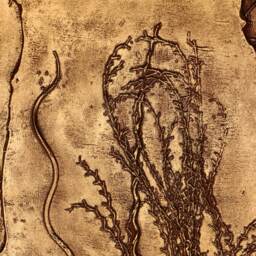 Bas Relief Wall Sculpture Autumn Grasses & Ferns Original Art Piece Unique Home Decor Office Nature Enthusiast Gift Idea Gold Tile - thumbnail 3