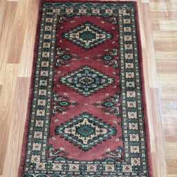 2x4 Pink Color Bokhara Rug - 0.60x1.20 Bedroom Luxury Area Turkish Fine Quality Afghan - thumbnail 2