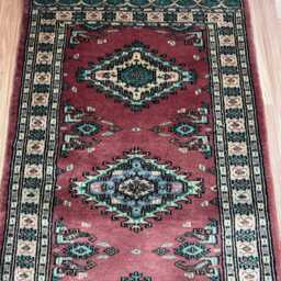 2x4 Pink Color Bokhara Rug - 0.60x1.20 Bedroom Luxury Area Turkish Fine Quality Afghan - thumbnail 3