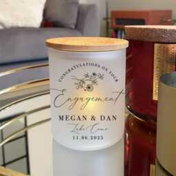 Personalised Engagement Candle Jar - Gifts Gift Box Engaged Wedding Favours Congratulations On Your - thumbnail 1