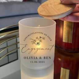 Personalised Engagement Candle Jar - Gifts Gift Box Engaged Wedding Favours Congratulations On Your - thumbnail 2