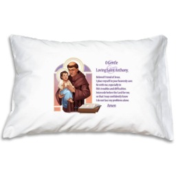 st. Anthony Catholic Prayer Pillow Case, Saints & Angels Pillowcase Gifts For Kids Birthday Graduation