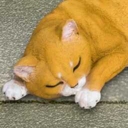 Relaxing Cat Sculpture Concrete Pet Figurine Indoor Kitty Statue Stone Animal Decoration Memorial Ornament Outdoor Kitten Lover Gift - thumbnail 2