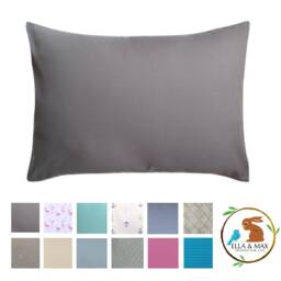 Charcoal Gray Toddler Pillowcase, Soft Polyester Travel Pillow - thumbnail 2