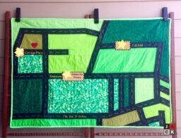 Custom Neighborhood Road Map Quilt. Baby Blanket. Car