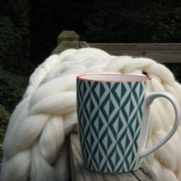 Arm Knitted Chunky Blanket, Knit Super Throw, Blanket, Chunky Yarn, Christmas Present , Throw Blankets - thumbnail 3