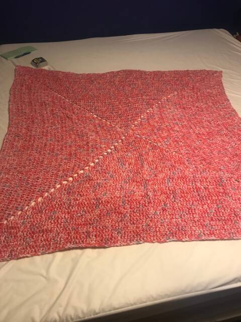 Cherry, Turquoise, White, & Pink Baby Blanket - image 1