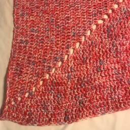 Cherry, Turquoise, White, & Pink Baby Blanket - thumbnail 2