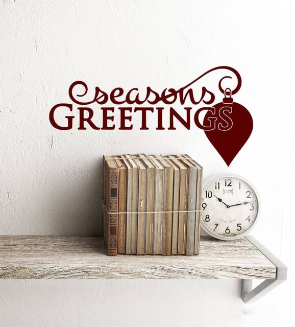 Seasons Greetings Vinyl Decal, Christmas Wall Decor - image 1