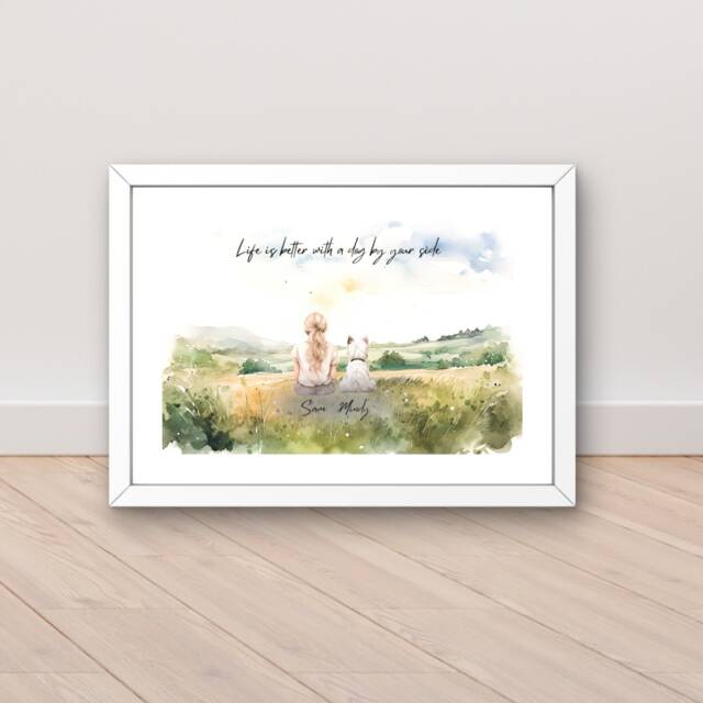 Mothers Day Gift From The Dog, Gifts Pet, Dog Mum Print, Pet Parent Gift, Lover Ideas, Present For Owners, Portraits - image 1