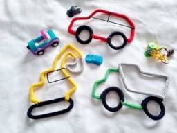 Transport Decor L Cars Trucks Diggers Boys Room Theme Wall Hanging Traffic Lights - thumbnail 1