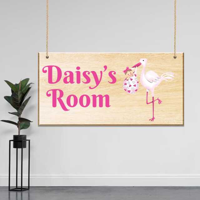 Custom Wooden Door Sign, Personalised Name Plaque, Rustic Wall Hanging Sign Plaques For Son Daughter Kids Gifts - image 1