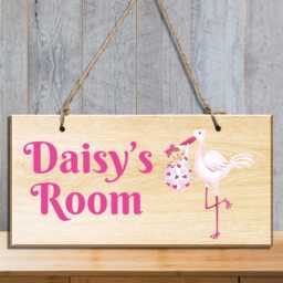 Custom Wooden Door Sign, Personalised Name Plaque, Rustic Wall Hanging Sign Plaques For Son Daughter Kids Gifts - thumbnail 3