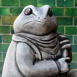 Elegant Concrete Frog Statue Stone Patio Figurine Handcrafted Garden Toad Decor Cement Amphibian Sculpture Outdoor Yard Ornament - thumbnail 2