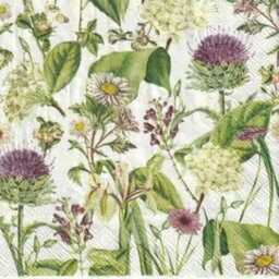 Lovely Thistle & Wildflower Floral Decoupaged Ceramic Soap Dispenser. Matching Items Available - thumbnail 4