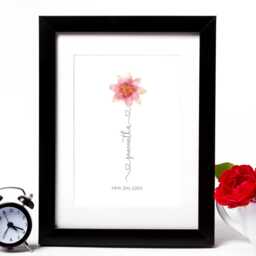 Personalised Birth Flower Print - Bestie Friend Gift Framed Or Unframed - thumbnail 3