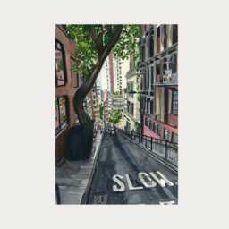 Hong Kong Street Art Print, Travel Poster, Print, Chinese Neutral Home Decor - thumbnail 1