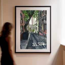 Hong Kong Street Art Print, Travel Poster, Print, Chinese Neutral Home Decor - thumbnail 2