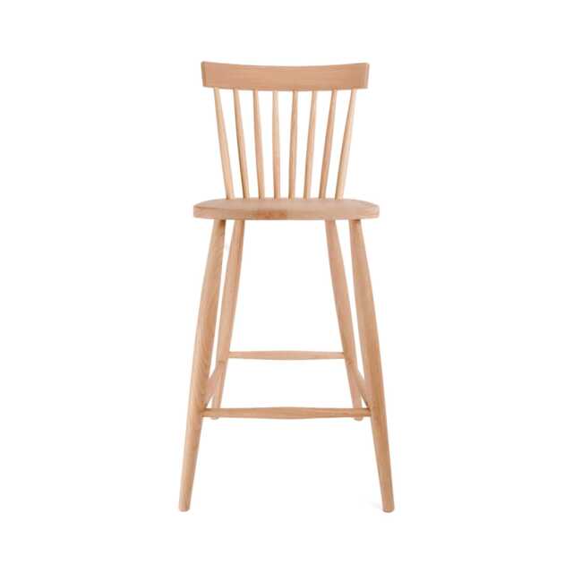Scandinavian Nordic Mandal Bar Stool With Back For Kitchen Counters & Breakfast Bars, Finished in Natural Colours - image 1