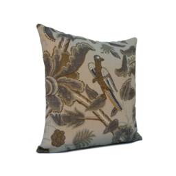 Beige Pillow, Throw Pillow Cover, Decorative Cushion Pillowcase, Accent Toss Home Decor, Floral, Linen - thumbnail 2