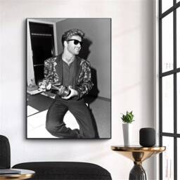 George Michael, Music Singer Canvas Poster Wall Art Decor Home Frameless - thumbnail 2