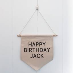 Happy Birthday Banner Flag, Personalised Birthday Decor, Wall Decor - thumbnail 4